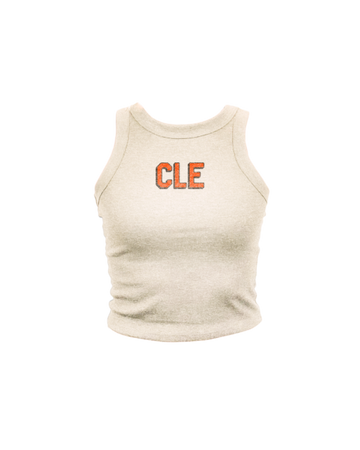 CLE Shadow Oatmeal Crop Tank | Where I'm From