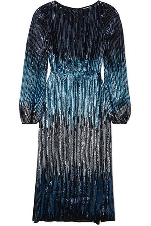RIXO London | Coco ombré sequined tulle midi dress | NET-A-PORTER.COM