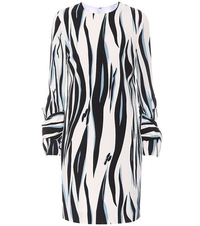 Striped crêpe dress