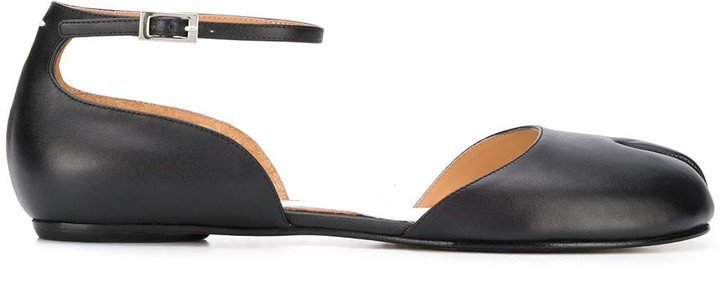 Tabi ankle strap ballerina shoes