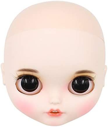 Amazon.co.jp: Factory Blythe Doll Bald Head Customized Matte Face White Skin DIY Custom Doll,only head,bald head : Toys & Games