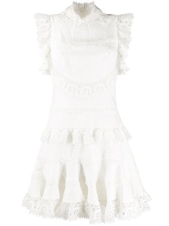 Zimmermann Embroidered Fitted Dress - Farfetch