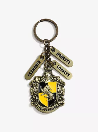 Harry Potter Hufflepuff Crest Charm Key Chain