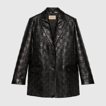 Embossed GG leather jacket $ 4,980