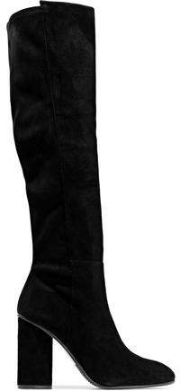 Stretch-suede Knee Boots
