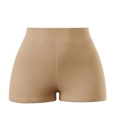 beige cycle shorts