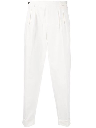 PT TORINO tapered linen-cotton blend trousers - FARFETCH