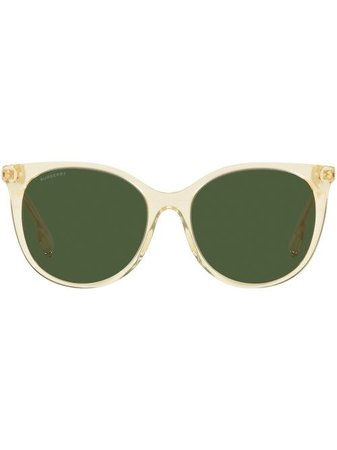 Shop green & yellow Burberry Eyewear Alice sunglasses with Express Delivery - Farfetch