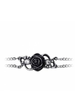 Bacchanaletta Black Rose Bracelet by Alchemy Gothic | Gothic