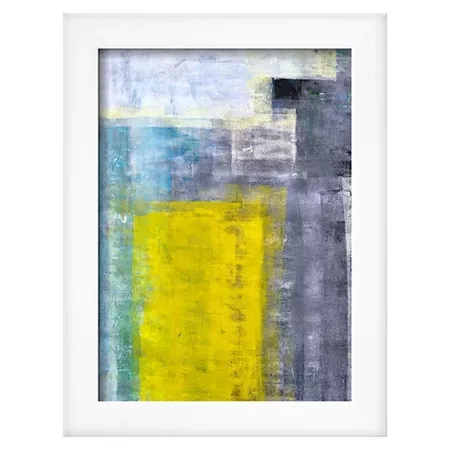 Art.com - Gray, Teal And Yellow Abstract : Target