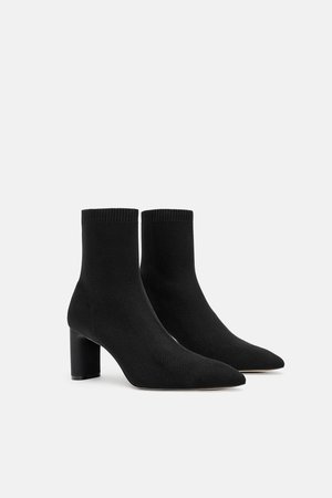 FABRIC HEELED ANKLE BOOTS - Booties-WOMAN-SHOES | ZARA United States