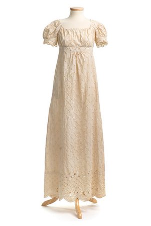 Cotton dress, 1810s | Sprigged cotton dress, with an overall… | Flickr
