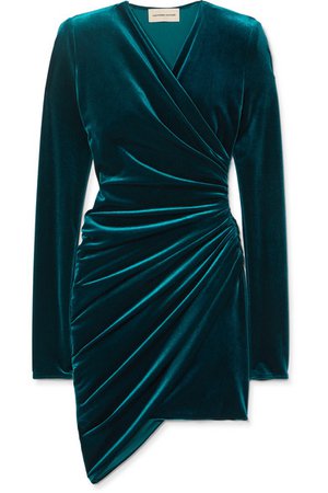 Alexandre Vauthier | Ruched stretch-velvet mini dress | NET-A-PORTER.COM