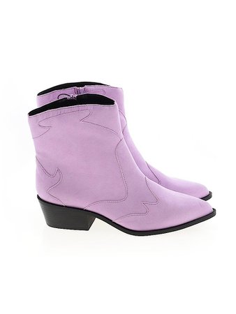 Express Solid Purple Boots Size 8 - 62% off | thredUP