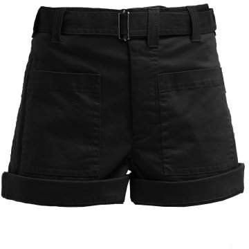 Pswl - Utility Stretch Cotton Twill Shorts - Womens - Black