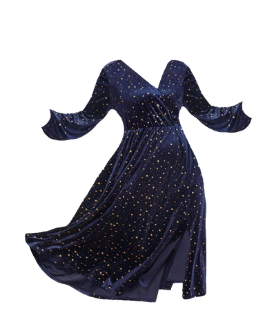 @rebbie.irl’s blue velvet starry dress (from bloomchic)
