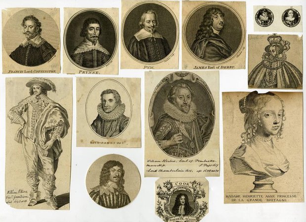 Unknown - Untitled - Collection of twelve small portraits concerning English history., Print For Sale at 1stdibs