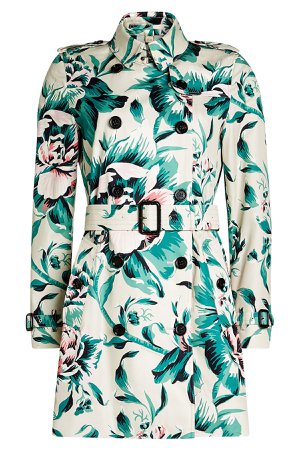 Printed Cotton Trench Coat Gr. UK 12