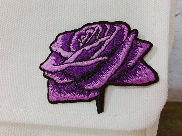 Rose patch/Purple / Flower patch/ Gorgeous /Embroidered/ Iron | Etsy