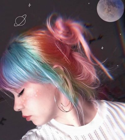 Pastel Rainbow Hairstyle