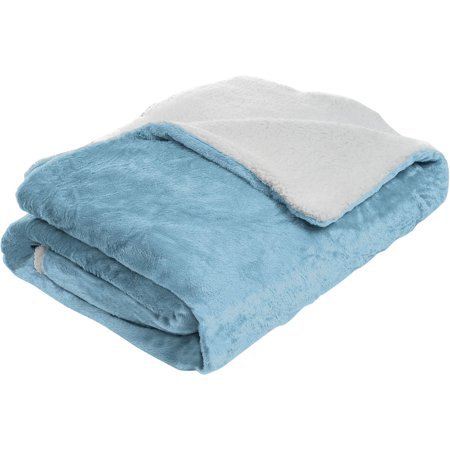Somerset Home Fleece Blanket with Sherpa Backing - Walmart.com