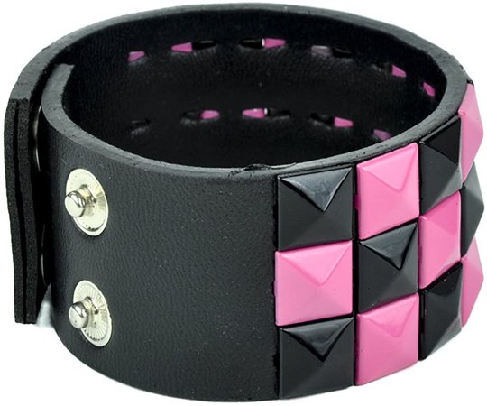Pink and black bracelet