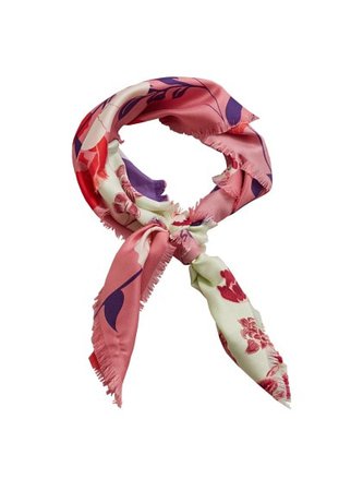 MANGO Flowers printed scarf
