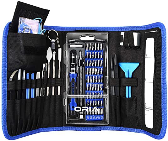 ORIA Precision Screwdriver Set, 86 in 1 Magnetic Repair Tool Kit, Screwdriver Kit with Portable Bag for Game Console, Tablet, PC, Macbook and Other Electronics, Blue : Tools & Home Improvement