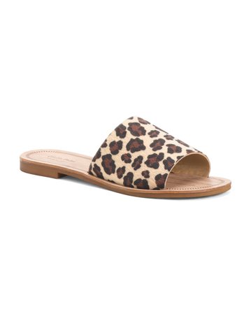 Made In Italy Leopard Slides - Sandals - T.J.Maxx