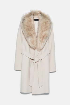 COAT WITH FAUX FUR COLLAR | ZARA United States