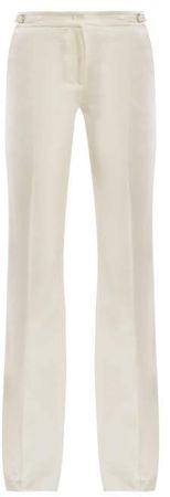 Briggs Flared Silk Trousers - Womens - Ivory