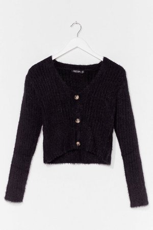 Fluffy Knit Button Up Cardigan | Nasty Gal