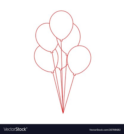 Birthday air balloon Royalty Free Vector Image