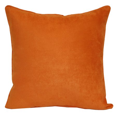 Heavy Suede Orange Throw Pillow | At Home