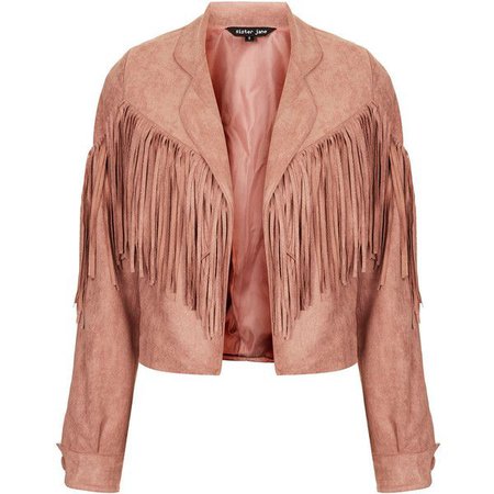 Pink fringe jacket