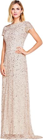 Amazon.com: Adrianna Papell Women's Short-Sleeve All Over Sequin Gown : Clothing, Shoes & Jewelry