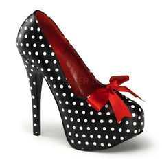 red, black, polka dots, shoes
