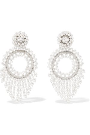 Bibi Marini | Faux pearl and silk earrings | NET-A-PORTER.COM