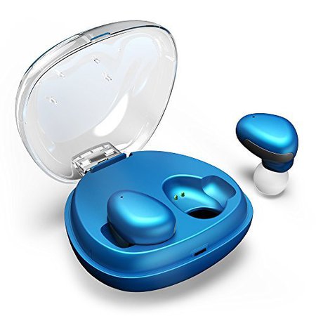 True Wireless Earbuds,Sanag Wireless Earphones With Charging Box Truly Stereo Sports Headphones With Mic,Touch Control,Sweatproof,For Iphone or Android (blue)