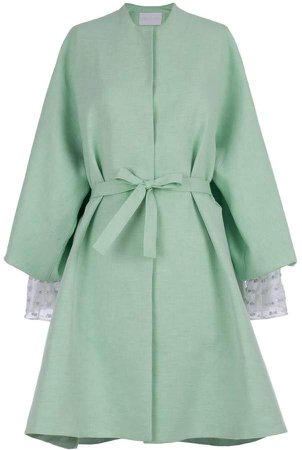 RUSU - Green Linen Kimono Coat