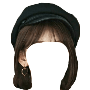 short brown hair png hat