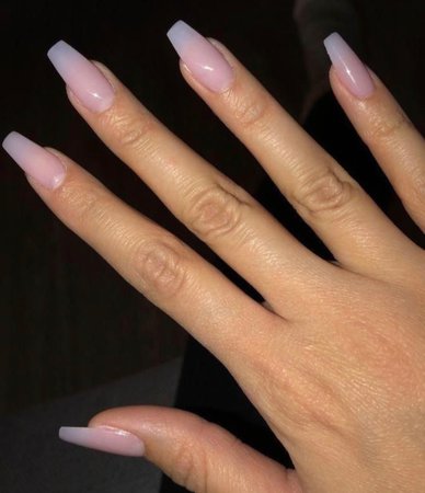 light pink ombré nails