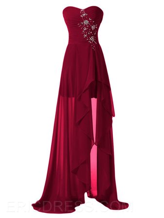 Red Strawberry Chiffon Underskirt dress