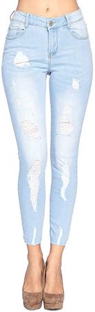 ICONICC Women's Distressed Denim Skinny Jeans at Amazon Women's Jeans store