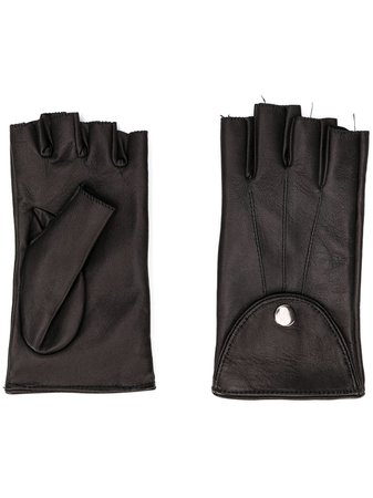 Manokhi finger-less Leather Gloves - Farfetch