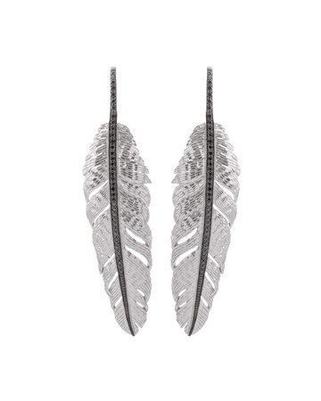 Michael Aram Large Drop Feather Earrings