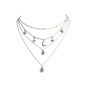 Star & Moon Necklace PNG