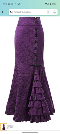 Purple ruffled mermaid skirt