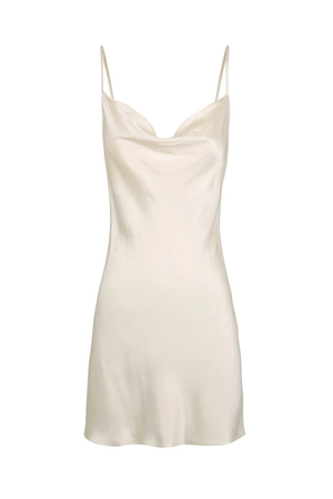 White silk dress