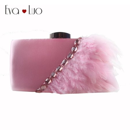 pink feather clutch - Google Search